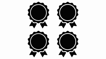 Award Icons Collection Bold, Minimalist Black-and-White Design
