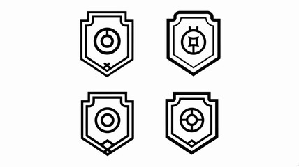 Award Icons Collection Bold, Minimalist Black-and-White Design
