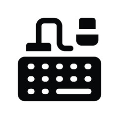 keyboard icon. vector glyph icon for your website, mobile, presentation, and logo design.