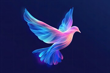 Obraz premium blue and white dove