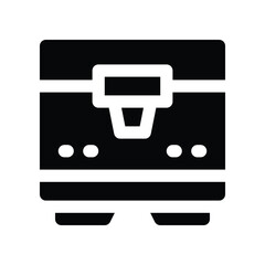 3d printer icon. vector glyph icon for your website, mobile, presentation, and logo design.