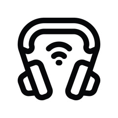 headphone icon. vector line icon for your website, mobile, presentation, and logo design.