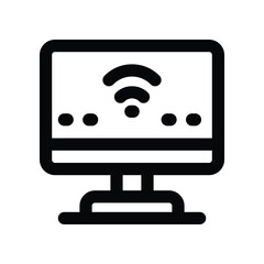 monitor icon. vector line icon for your website, mobile, presentation, and logo design.