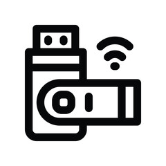 pendrive icon. vector line icon for your website, mobile, presentation, and logo design.