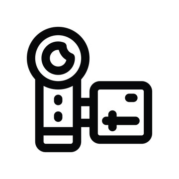 recommend clip art: camcorder icon. vector line icon for your website, mobile, presentation, and logo design.