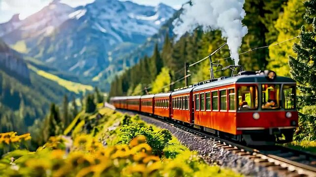 a train in Switzerland