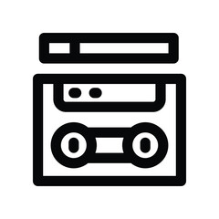 cassette icon. vector line icon for your website, mobile, presentation, and logo design.
