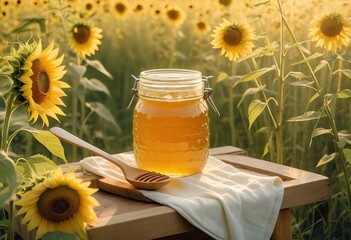 glass of honey