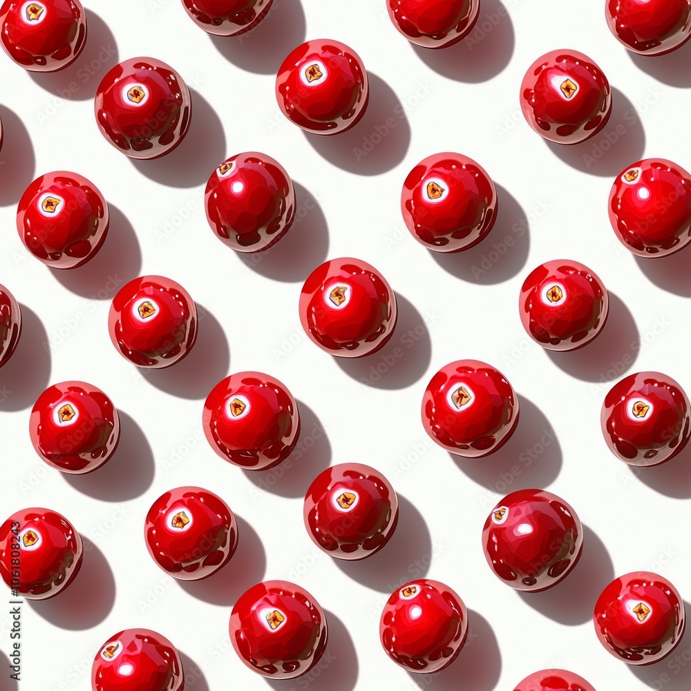 Poster collection small cranberries displayed structured layout bright white background emphasizing their r