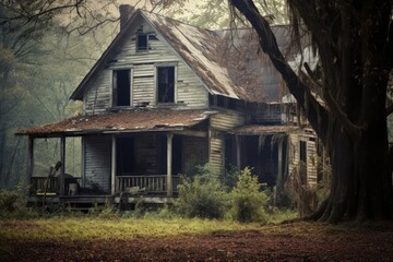 Obraz premium Old house architecture building outdoors.