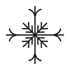 Snowflakes icon vector on white background. Winter symbol. Christmas logo sign.