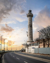 Ahirkapi Fog Horn and Lighthouse and Walls of Constantinople in Istanbul