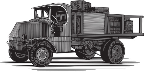 Vintage Flatbed Truck.