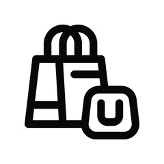shopping bag icon. vector line icon for your website, mobile, presentation, and logo design.