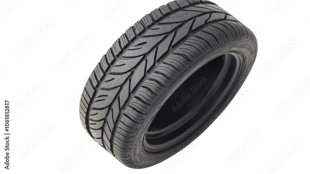 Poster a close-up image of a textured tire showcasing its tread pattern, designed for optimal grip and perf