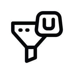 filter icon. vector line icon for your website, mobile, presentation, and logo design.