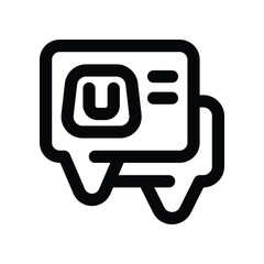 chat box icon. vector line icon for your website, mobile, presentation, and logo design.
