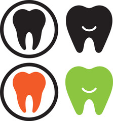 Teeth Icon Vector Illustration - Clean and Detailed Silhouette Design for Dental Logo, Background, and Texture (EPS 10)