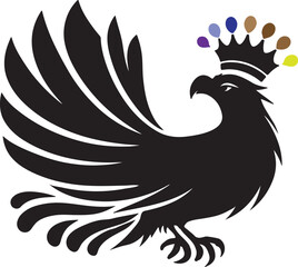 Hoatzin Icon Vector Illustration - Unique Hoatzin Bird Silhouette for Wildlife Hoatzin Logo, Background, and Texture (EPS 10