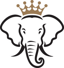 Elephant Head Icon Vector Illustration - Majestic and Detailed Silhouette Design for elephant Logo, Background, and Texture (EPS 10