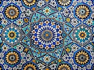 Stunning Moroccan Ceramic Tiles in Indigo Pattern - 100 Tileable Generative Art for Unique Decor and Design Inspiration