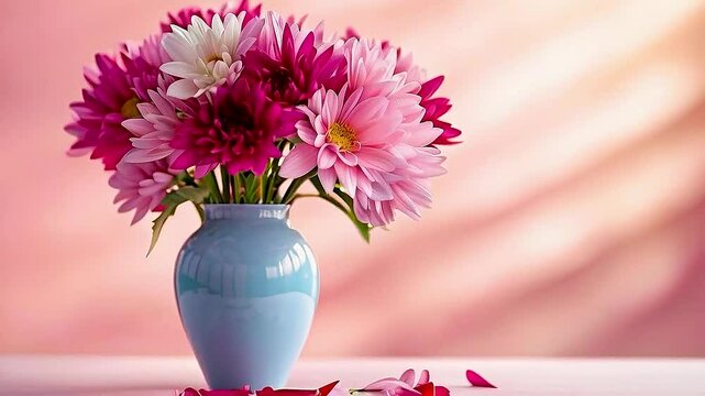 a vase of flowers