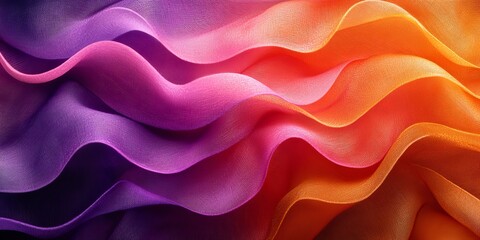 Obraz premium Orange purple vibrant color gradient wave on black background, grainy texture, copy space, Generative AI