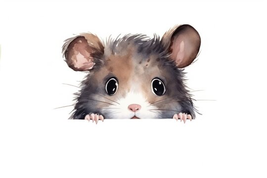 recommend clip art: Peeking black Hamster rat hamster mammal.