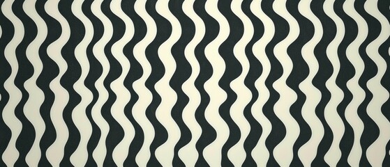 A black and white striped pattern with a wavy line