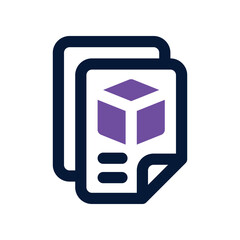 document icon. vector dual tone icon for your website, mobile, presentation, and logo design.