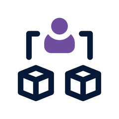 supplier icon. vector dual tone icon for your website, mobile, presentation, and logo design.