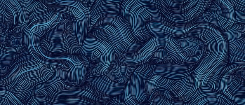 A blue and white striped pattern of hair