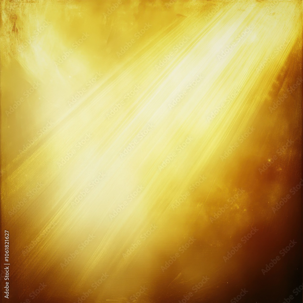 Poster a warm, soft yellow background emanating gentle light rays, creating a calming atmosphere perfect fo
