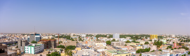 Nouakchott panorama, the capital of Mauritania in the Western Africa