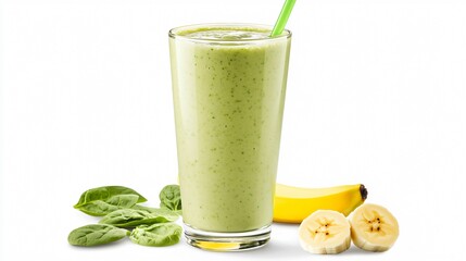 Green Smoothie with Banana and Spinach