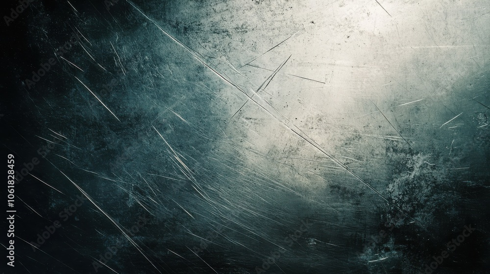 Aufkleber a polished metal surface displaying gentle scratches in a dimly lit environment highlighting subtle 