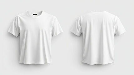 Fototapeta premium White T-Shirt Mockup - Front and Back View