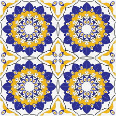 Retro Tile patterns (evil eye pattern) Modern Ceramics - Wallpaper - Digital printing - textile products.( Textured paper effect applied)