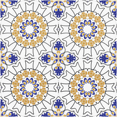 Retro Tile patterns (evil eye pattern) Modern Ceramics - Wallpaper - Digital printing - textile products.( Textured paper effect applied)