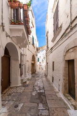 Fototapeta premium The Ostuni City street view in Italy