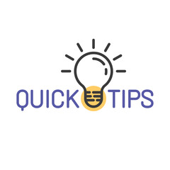Light bulb icon. Quick tips bulb line sign. 