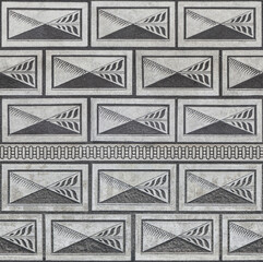 Sgraffito seamless texture. Scratching to reveal underlying coating with contrasting color