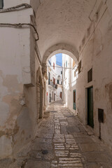 Obraz premium The Ostuni City street view in Italy