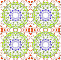Retro Tile patterns (evil eye pattern) Modern Ceramics - Wallpaper - Digital printing - textile products.( Textured paper effect applied)