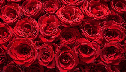 Red Rose, Creative background design, focus on the pile of fresh Red Rose