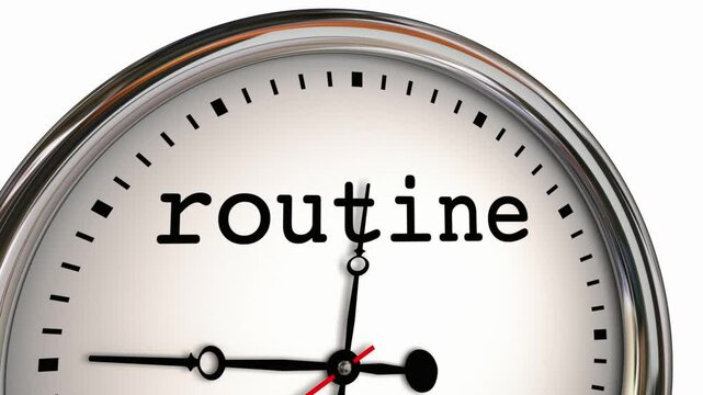 Routine Old Everyday Daily Habits Clock Time Passing Change Your Ways 3d Animation
