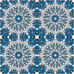 Retro Tile patterns (evil eye pattern) Modern Ceramics - Wallpaper - Digital printing - textile products.( Textured paper effect applied)
