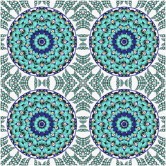 Retro Tile patterns (evil eye pattern) Modern Ceramics - Wallpaper - Digital printing - textile products.( Textured paper effect applied)