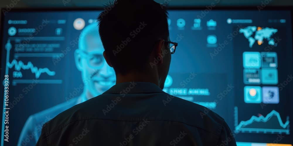 Poster modern interface for data analysis and ai insights