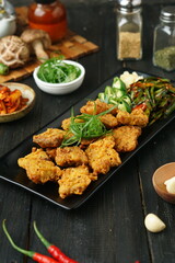 wings with vegetables